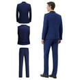thumbnail image 2 of Beauty-Emily Men's 4-Piece Boutique Suit Set, Blazer, Vest, Pants & Red Tie, Elegant British Style Slim Fit Formal Attire for Business, Wedding, Banquet & Special Events, 2 of 7