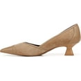 thumbnail image 3 of Franco Sarto Womens Darcy Pointed Toe Kitten Heel Pump Tuscan Taupe Beige Suede 10W, 3 of 5