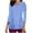 Blue, variant on Aofany Women's Scrubs Tops Print 3/4 Sleeve Shirts Dressy V-Neck Healthcare Top Medical Workwear Tee with Pockets