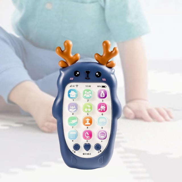 Juguete Para Teléfono De Bebé, Juguete Educativo Divertido, Aprendizaje Sensorial Para Niños, Regalos Para Bebés, Azul