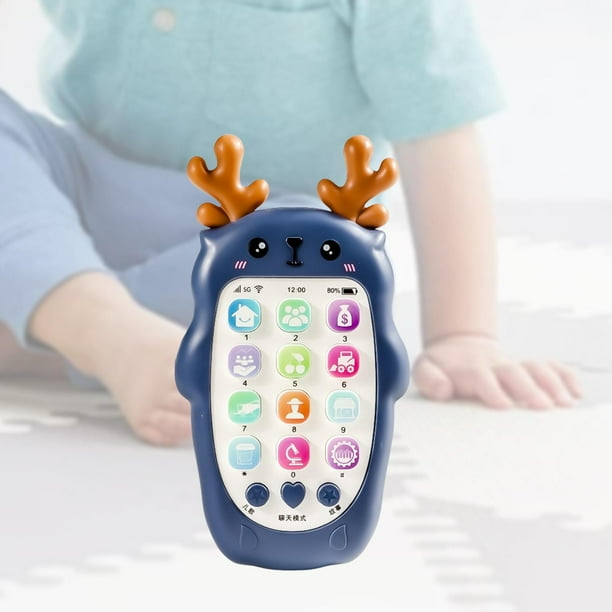 Juguetes Educativos Para Teléfonos,Juguete musical para teléfono de bebé con sonido educativo,Teléfono Inteligente Electrónico Aprendizaje Smartphone,Juguetes educativos interactivos Azul
