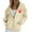 Beige, variant on Women's Canada Maple Leaf Print Hooded Sweatshirt, Fashion Casual Oversized Pullover with Drawstring Hood and Front Zipper, Lightweight Breathable Streetwear Jacket for Fall Winter Seasons Grey XL