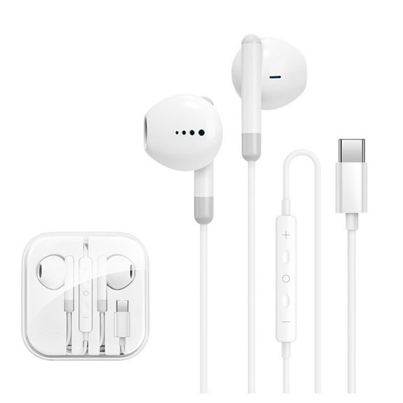 Wired in-Ear Headphones with Microphone USB TypeC Connector Volume Control Compatible with Galaxy Etc