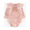 thumbnail image 2 of Baby Girl Frilled Neck Long-sleeve Romper Bodysuit, 2 of 8