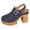 Navy, variant on Womens Slingback Clogs Adjustable Buckle Mule Summer Walking Slippers Chunky Heels Dress Shoes Non Slip Casual Sandles Round Toe Soft Sandals Cutout Breathable Shoes