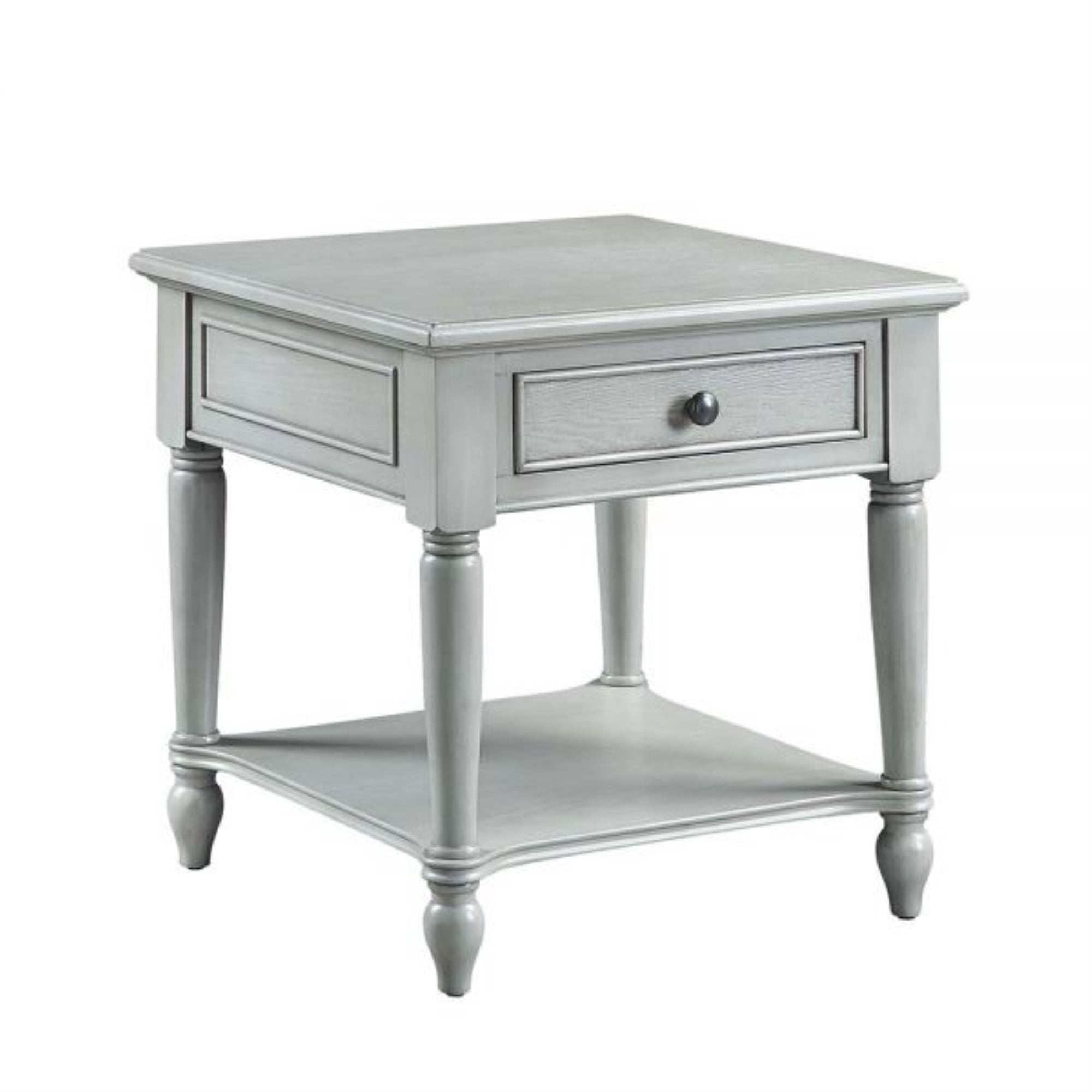 LV00890 End Table, Rustic Gray Finish Ramiro ( 1Pc/1Ctn )