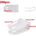 thumbnail image 2 of shiyou-1/5 Inch Rope Light Clips with Stainless Steel Screws,200Pcs Nylon Screw Mounting Cord Fastener Clips for 1/5 Inch Diameter Wire Management,White, 2 of 4
