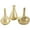 Gold Solid Round S/3 5"W, 8"H, variant on CosmoLiving by Cosmopolitan 5"W, 8"H Gold Aluminum Metal Vase with Varying Shapes, Set of 3