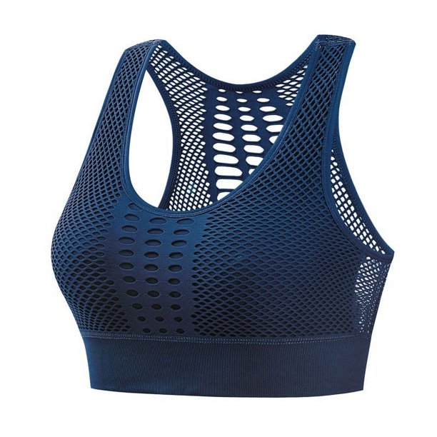 Ropa interior deportiva de malla transpirable, chaleco a prueba de golpes para mujer, sujetador de fitness para correr, yoga, espalda hermosa
