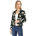 thumbnail image 3 of INSPIRE CHIC Blazer Ouvert à Revers Cranté à Manches Longues Intégrales pour Femme, 3 of 6