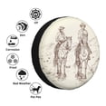 thumbnail image 4 of Xecao Cowboys Riding Horses In Desert for Tire Covers,Wheel Tire Cover Waterproof, Dust-Proof, And Universally Fitting for Cars,Trailers, SUVs-14 inch, 4 of 6
