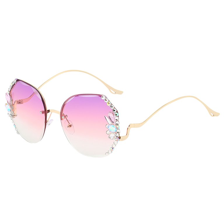 Ausyst Sunglasses Womens 2023 New Rhinestone Sunglasses UV  display picture 2