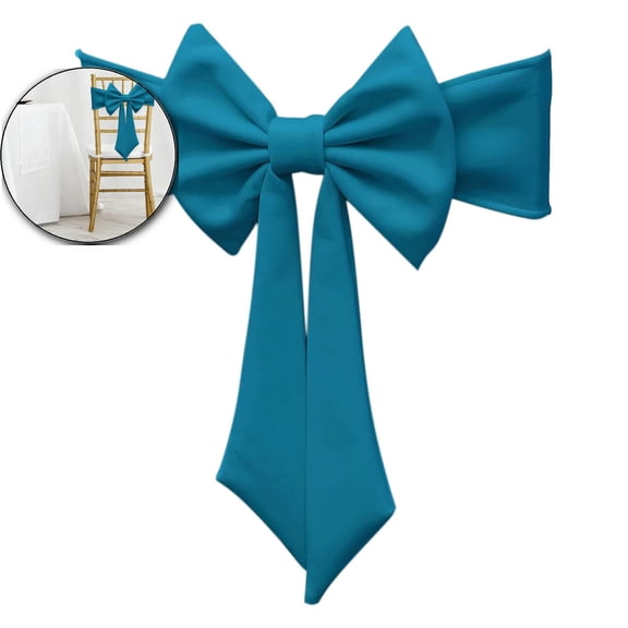 Chair Tie Backs, Muticolor Chair Sashes for Wedding Party Birthday Reception, Hotel Event, Banquets Chairs Decorations Chair Bows for Folding Chairs