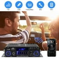 thumbnail image 3 of Bluetooth Audio Power Amplifier For Home Speakers-4.0ch Rms 40wx2+50w Max. 600w Hi-fi Subwoofer Amplifier Integrated Mini Stereo Receiver Amp W/usb,re, 3 of 5