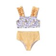 thumbnail image 3 of Little Girls Swimsuits Swimsuit Girl, Summer Toddler Girls Cartoon Printed Ruffles Two Piece Swimwear Swimsuit Bikini Bathing Suits Set, 3 of 8