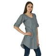 thumbnail image 2 of Women Casual Kurta Indian Ethnic Cotton Kurti Designer Tunic Solid Top Dress, 2 of 3
