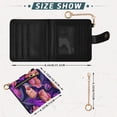 thumbnail image 3 of Small Wallet For Women Bifold Leather Pocket Coin Credit Card Holder With RFID Blocking Tulips Design, 3 of 6