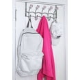 thumbnail image 2 of Galashield Over The Door Hook Rack 5 Pink Acrylic Hooks and Stainless Steel Organizer Rack 10 Hanging Hooks, 2 of 6