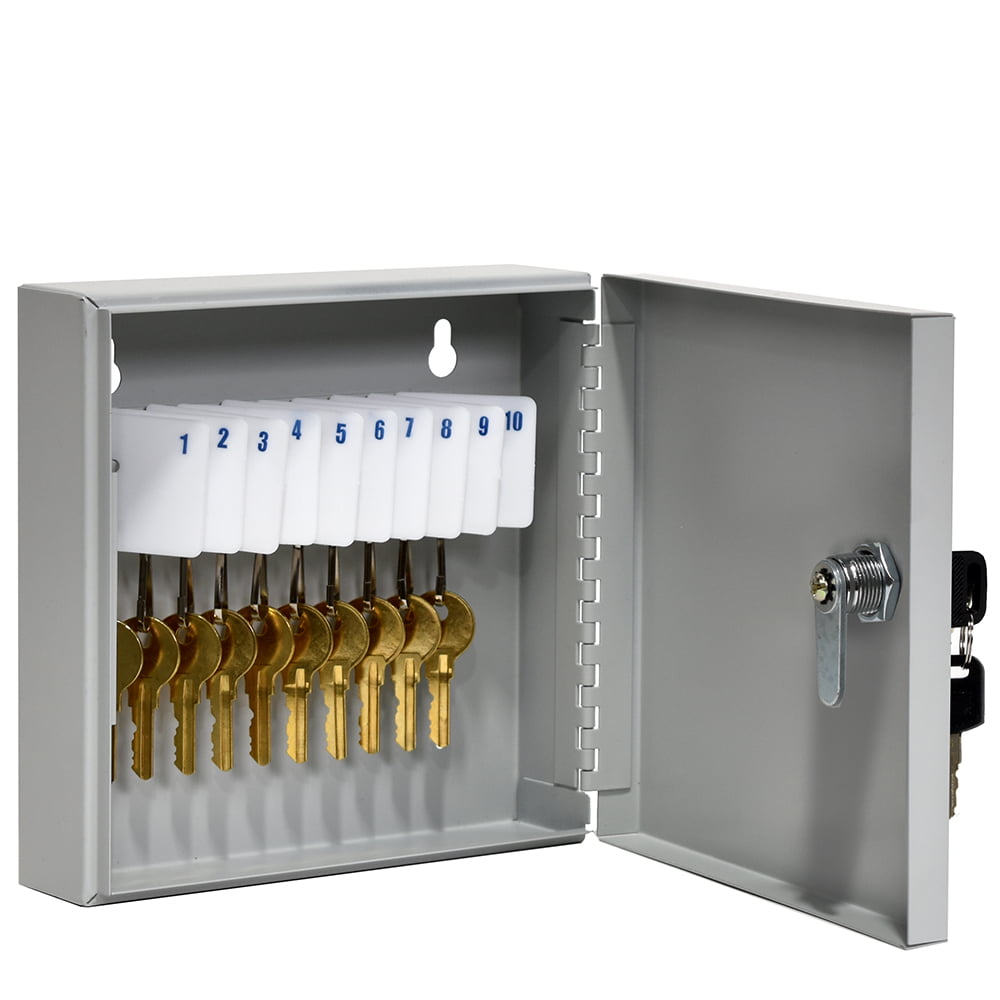 64 Keys Storage Cabinet Lock Box Safe Organizer Wall Mount Car Dealership Holder 