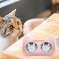 thumbnail image 5 of Dog Bowls Double Stainless Steel and Food Bowls with Non-Slip Station, Pet Feeder Bowls for Puppy Medium - Pink, 5 of 8