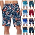 thumbnail image 2 of CHENge 6xl Swim Trunks for Men Big and Tall Retro Athletic Hawaiian Print Quick Dry Swimming Swimsuit Beach Shorts Big and Tall Stretch Fabric Summer Swimwear, 2 of 8