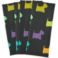 thumbnail image 2 of Kitchen Towels Colorful Dogs Silhouettes Pattern Cleaning Towel Absorbent Hand Towels Tea Towels for Home Restaurant Dish Clean 28" x 18", 4PCS, 2 of 7