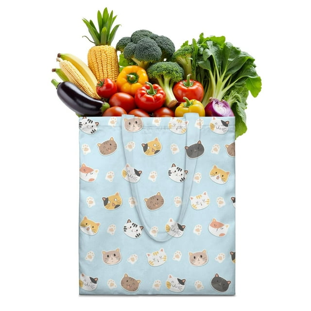 Paw Print Tote – Cute Cat Paw Design Canvas Bag