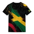 thumbnail image 4 of Bibifish Mens T-Shirt Jamaica Lion Print Crew Neck Short Sleeve Tshirts National Pride Themed Casual Wear Tee, 4 of 4