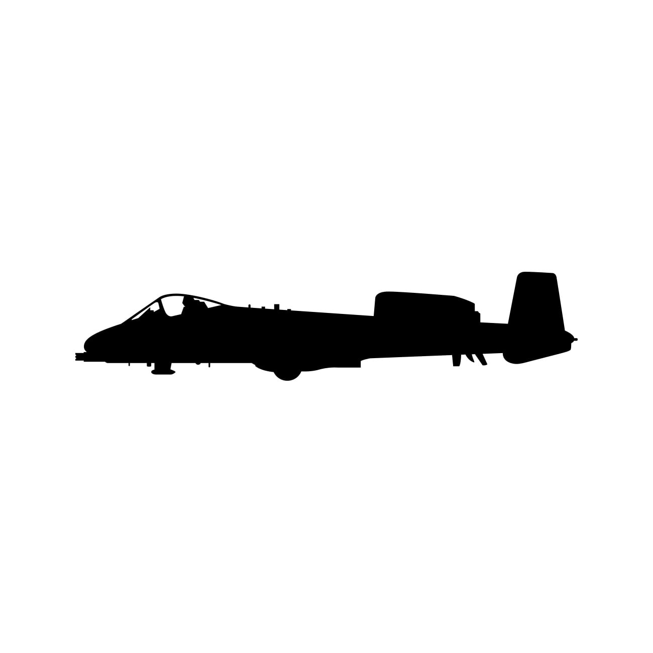 Side View A-10 Thunderbolt II Sticker Decal Die Cut - Self Adhesive