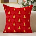 thumbnail image 5 of Christmas Throw Pillow Covers, Square Pillows Cover, Christmas Tree Throw Pillow Cover Decor, Throw Pillow Soft Plush Cushion Cover for Holiday Winter Home Sofa Bed Porch(18x18", without core), 5 of 6