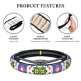 thumbnail image 2 of XMXT Ethnic Mosaic Prints Steering Wheel Cover, Elastic Non-Slip Universal Fit Car Decor Accessories Protector for Auto SUV Trucks, 2 of 8