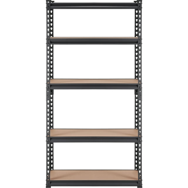 KFFKFF Étagère de Rangement, 5 Niveaux Réglables, Supporte 2000 Lb, Organisateur Robuste d'Étagères Métalliques pour Garage, Noir, Dimensions 30 Pouces L x 12 Pouces L x 60 Pouces H, Convient à la Cuisine, au Garde-Manger, au sous-Sol