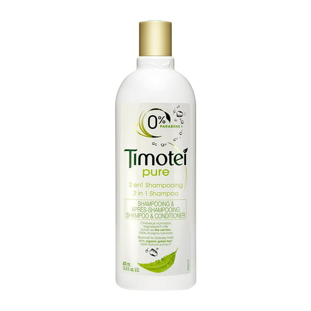 komfort hydrogen Mange farlige situationer Timotei Shampoo & Conditioner Pure 2 In1 Normal to Greasy Hair With Green  Tea 400Ml/13.5fl.oz (Shampoo & Conditioner Pure 2 In1 Normal to Greasy Hair  With Green Tea, 2X400Ml/13.5fl.oz) - Walmart.com