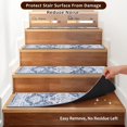 thumbnail image 3 of Peldaños de escalera antideslizantes para escalones de madera en interiores, 4 piezas, peldaños de alfombra para escaleras con respaldo de goma, peldaños de escalera sin residuos de 8 x 30 pulgadas,, 3 of 8