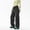 Dark Gray, variant on Women Cargo Pants Wide Leg Pants Elastic Waisted Drawstring Parachute Hiking Pants with Zipper Pockets Baggy Pants for Outdoor Travel