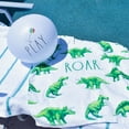 thumbnail image 2 of Rae Dunn: Roar Kids Hooded Towel & 12" Beach Ball - Dinosaur 48"x 24" Poncho, Cotton Terry Beach Cover Up, Toddler 3+, 2 of 9