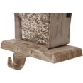 thumbnail image 4 of glitzhome 7.5" H Gift Box LED Light Stocking Holder Galvanized Seasonal Home Decor, 4 of 8