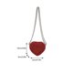 thumbnail image 3 of Glitters Heart Shape Purse Mini Crossbody Bag with Sequins Shoulder Bag Youthful Fashion Accessory for Women and Girls Silver, 3 of 4