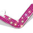 thumbnail image 3 of Cadre de Plaque d'Immatriculation Bling, Fait à la Main 4 Rangées Strass Brillants Acier Inoxydable 4 Trous Plaque d'Immatriculation, 3 of 5