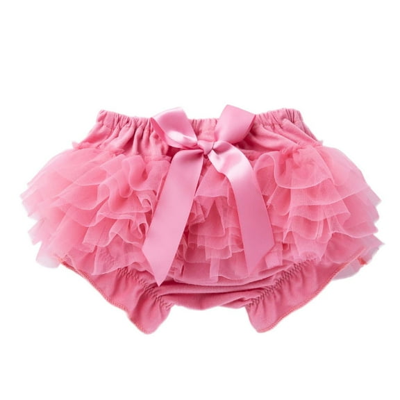 Timegard Newborn Girls Baby Clothes Toddler Cute Cotton Comfy Ruffle Shorts with Bow Tie 0-24 Months