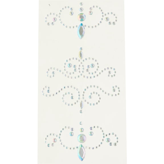 Recollections Curved Flourish Adhesive Rhinestones, 12 Packs: 4 ct. (48 total)