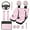 Pink Cow Print, variant on Yuyamidu Brown Cow Print Car Seat Covers Set of 14 Universal Steering Wheel Cover Seat Belt Pads Armrest Seat Box Cover Headrest Covers Coasters Keychain Auto Accessory