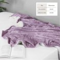 thumbnail image 3 of Great Bay Home Velvet Plush Sherpa Fleece Reversible Blanket, King/CalKing, Lilac, 3 of 5