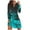 Dark Blue, variant on Utoimkio Women's Casual Long Sleeve Floral Print Midi Dresses Crewneck Loose Fit Knee Length Fall Dresses for Women