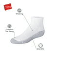 thumbnail image 4 of Hanes Boys Ankle Socks, 12 Pairs, Double Tough, Cushioned, Moisture-Wicking, 4 of 7