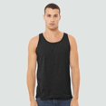 thumbnail image 4 of CROWN CRAZE- Heather CVC Tank for Men | Casual Ribbed Racerback, 4.2 oz 52/48 Ring-Spun Cotton/Polyester Tank Top, Black Heather, 6 Pack, Size L, 4 of 6