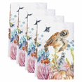 thumbnail image 2 of Brown Turtle Coastal Kitchen Towels Set of 4, Summer Beach Coral Seahorse Botanical Absorbent Dish Towels for Kitchen, Microfiber Hand Towel, Quick Drying Tea Towel for Cleaning Decorative Dishcloths, 2 of 7