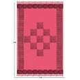 thumbnail image 3 of Casavani - 9'x12' Handblock Printed Red Cotton Dhurrie Geometric Area Rugs for Bedroom & Dining Room, 3 of 6