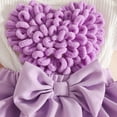 thumbnail image 4 of NIEWTR Baby Girl Clothes Newborn Romper Dress Infant Lace Ruffle Sleeveless Summer Outfits with Headband 0-12 Months(Purple,6-9 Months), 4 of 8