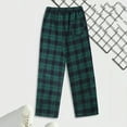 thumbnail image 5 of GuangCheng George Men Plaid Flannel Lounge Pants Soft Comfortable Elastic Drawstring Waist Loose Fit Casual Sleepwear Pajama Bottoms,Size:M, 5 of 9